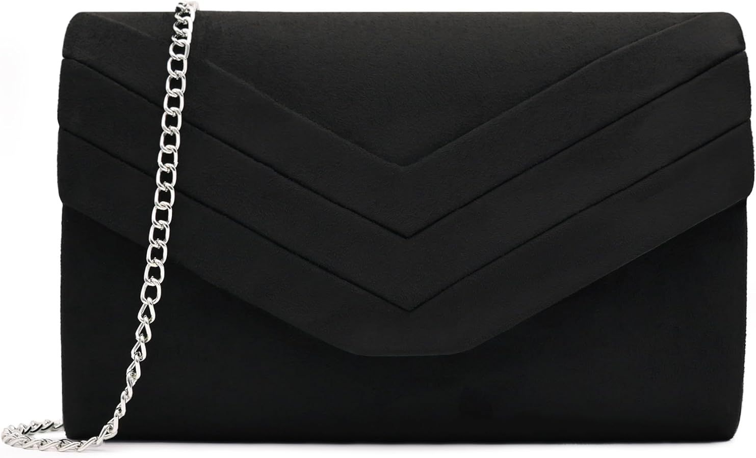 Milisente Evening Bag for Women, Suede Envelope Evening Purses Crossbody Shoulder Clutch Bag | Amazon (US)