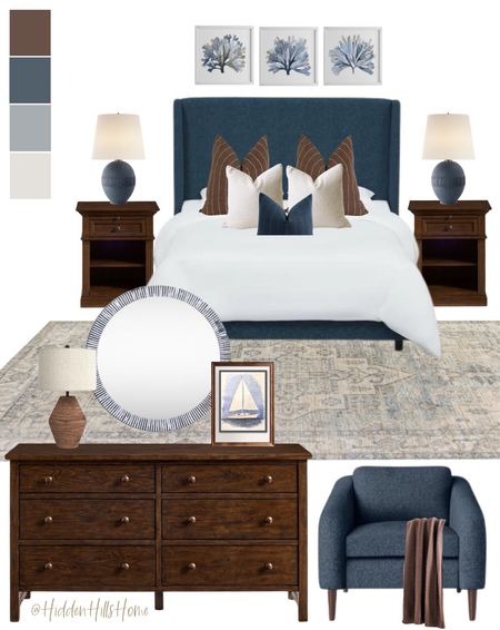 Master bedroom mood board, primary bedroom decor, modern-transitional bedroom design #bed

#LTKsalealert #LTKhome