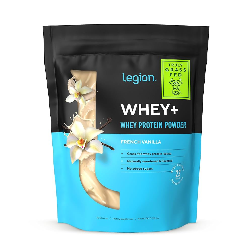 LEGION Whey+ Protein Whey Isolate from Grass Fed Cows - Whey Protein Isolate Powder Low Calorie, ... | Amazon (US)