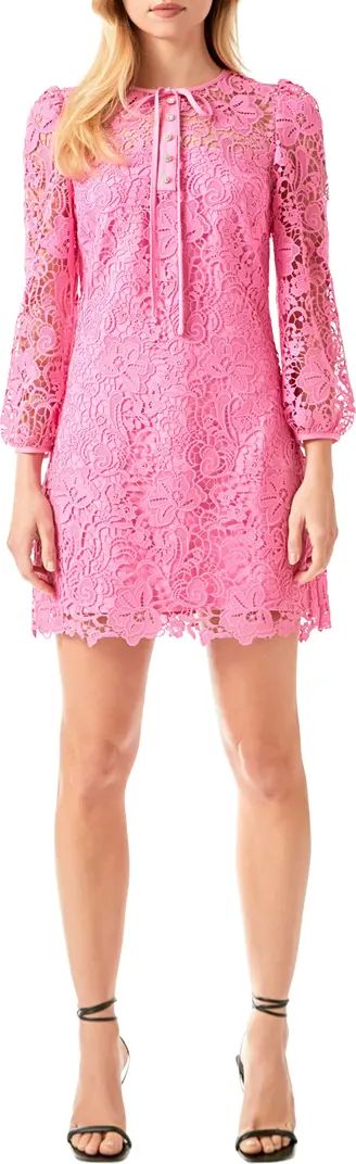 Lace Long Sleeve Minidress | Nordstrom