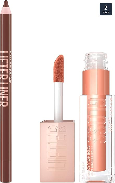 Maybelline Lifter Gloss and Lifter Liner Bundle, Lip Gloss and Lip Liner in Shades Amber and Cros... | Amazon (US)
