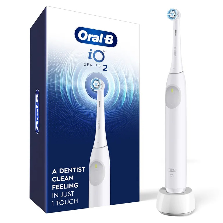 Oral-B iO Series 2 Rechargeable Electric Powered Toothbrush, Pure White with 1 Gentle Care Brush ... | Walmart (US)