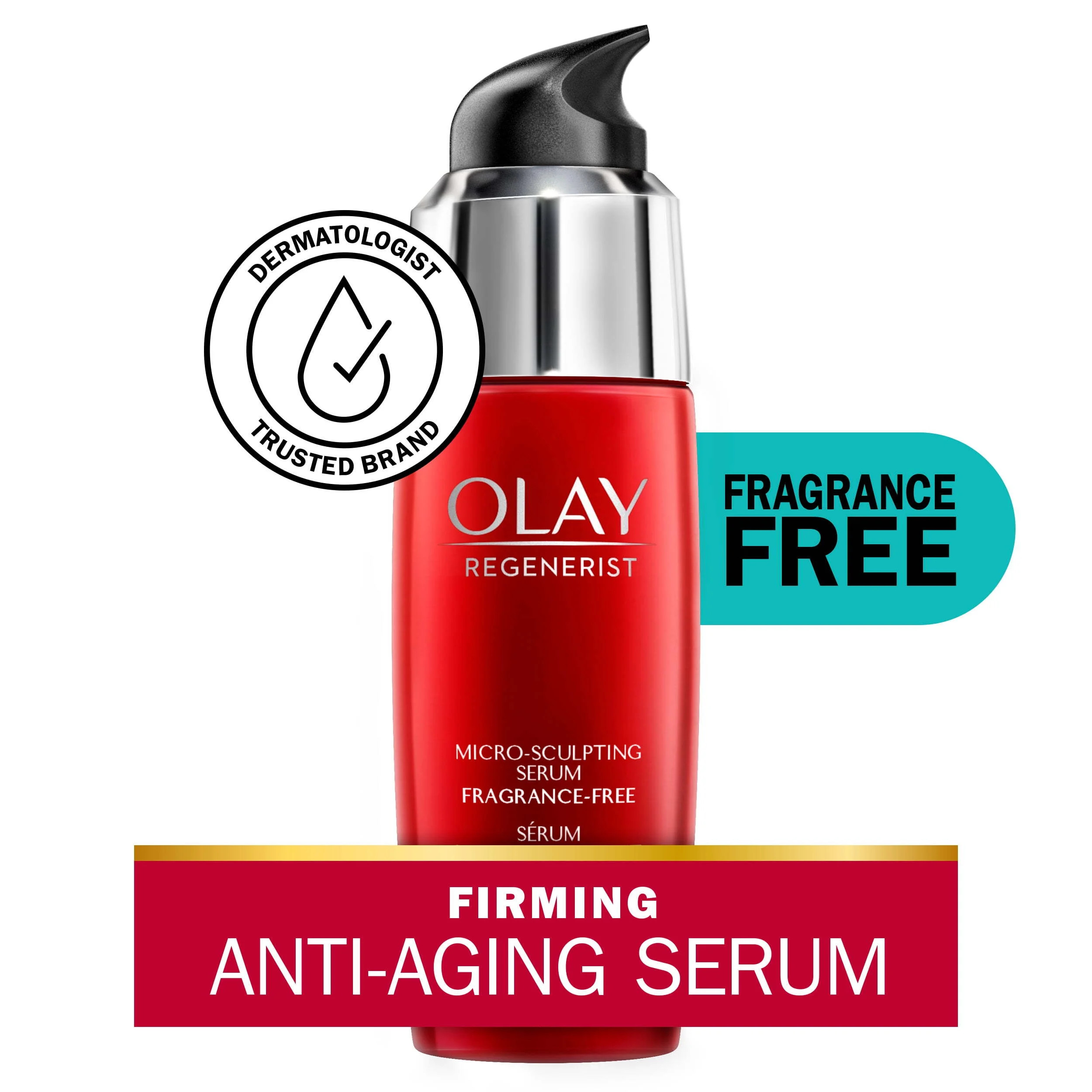 Olay Regenerist Micro-Sculpting Serum, Fragrance Free Moisturizer, All Skin Fine Lines & Wrinkles... | Walmart (US)