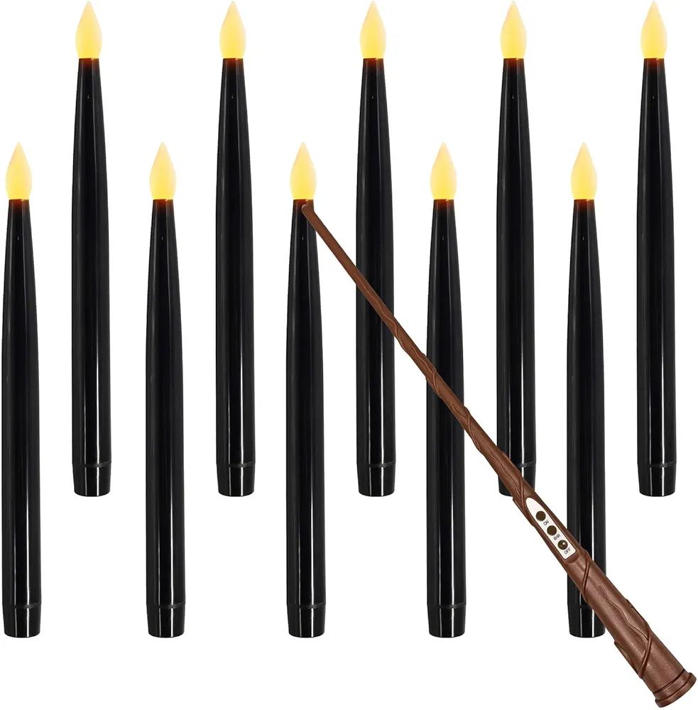 Leejec Halloween Floating Candles with Magic Wand Remote (6/18H Timer), 10pcs of 10.8" Hanging Fl... | Amazon (US)
