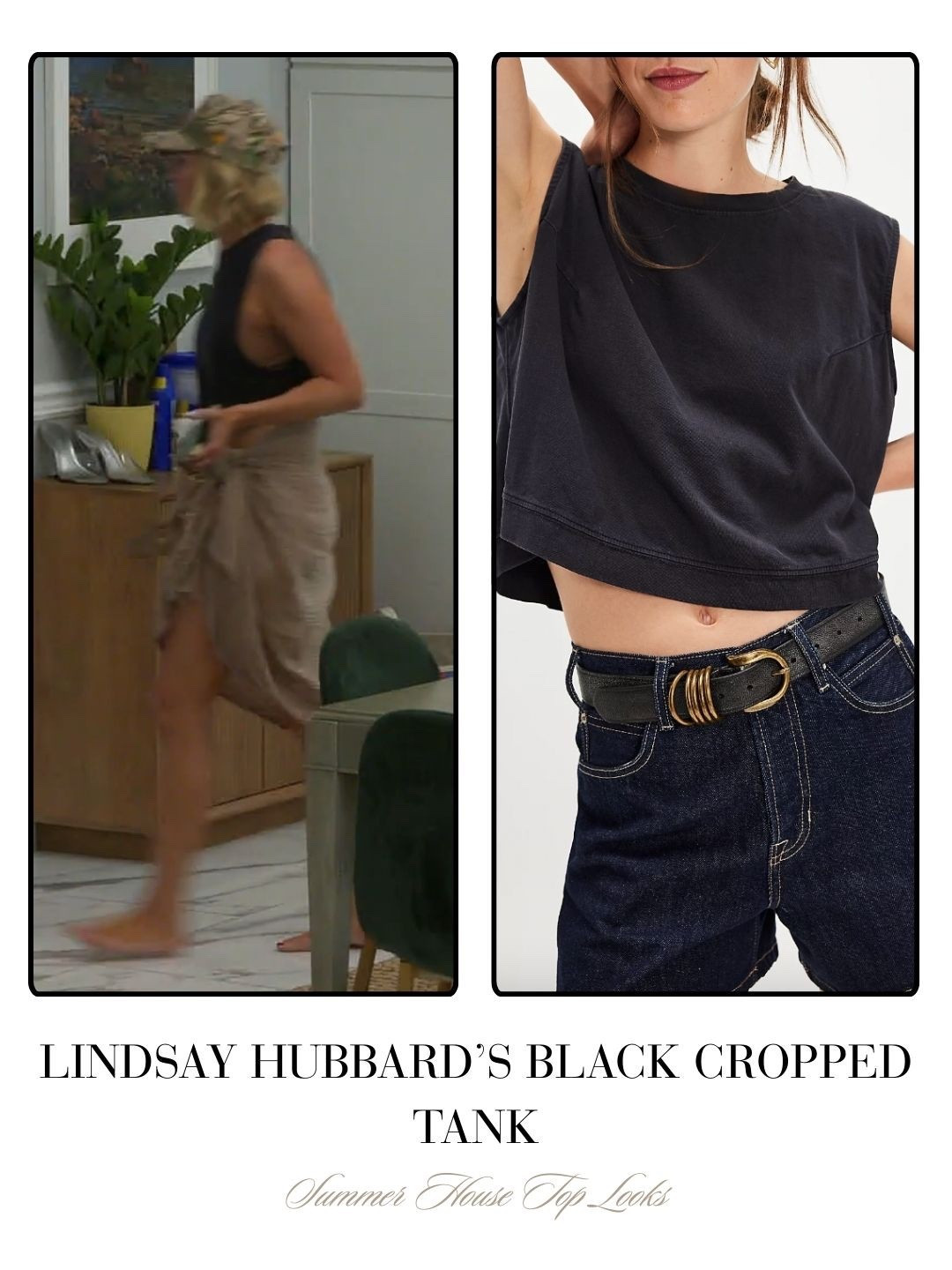 Lindsay Hubbard’s Black Cropped Tank 