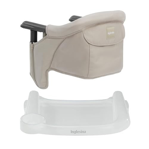Inglesina Fast Table Chair - Cream + Fast Dining Tray - Portable High Chair for Baby & Toddlers, Infant 6-36 Months - Fits Tables 0.8'' to 3.5'' - Collapsible and Compact Design - Carry Bag Included | Amazon (US)