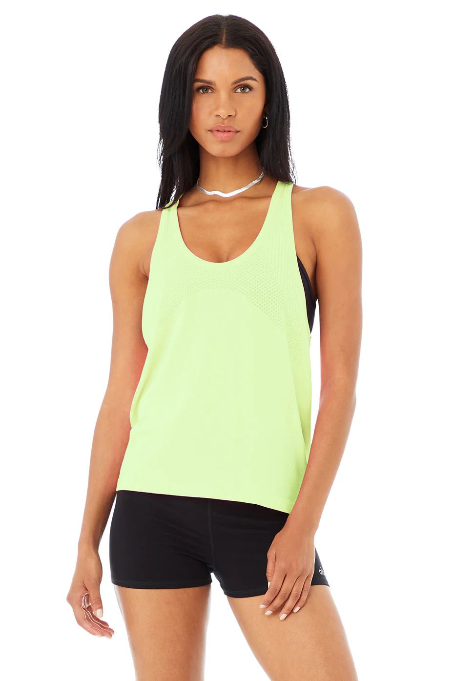 Seamless Essential Tank Top in Neon Lime, Size: XS | Alo YogaÂ® | Alo Yoga