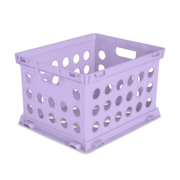 Sterilite File Crate Plastic, Lavender Sky - Walmart.com | Walmart (US)