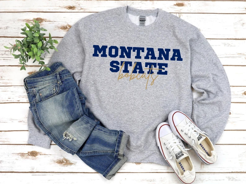 Montana State Bobcats Crewneck Sweatshirt | Etsy (US)