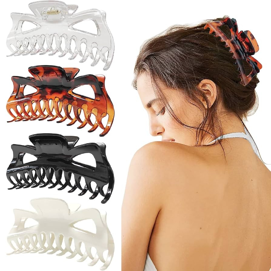 5.5” Large Hair Claw Clips, Big Hair Clips Enough to Hold Your Hair, Hair Clips for Women Thick... | Amazon (US)