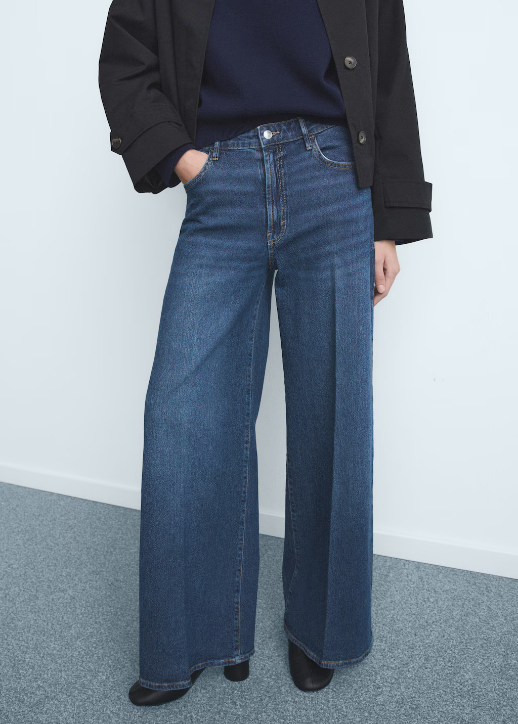 High-waisted wide-leg jeans - Women | MANGO USA | Mango (US/MX/AU)