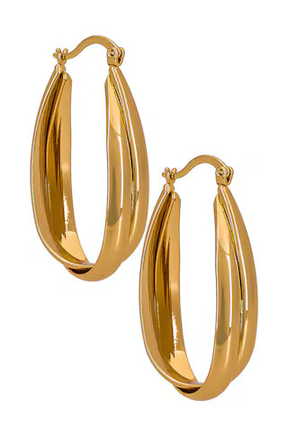 Ettika Oval Hoop Earring in Gold from Revolve.com | Revolve Clothing (Global)