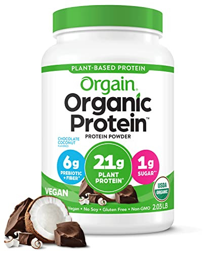 Orgain Organic Vegan Protein Powder, Chocolate Coconut 2 lb | Amazon (US)