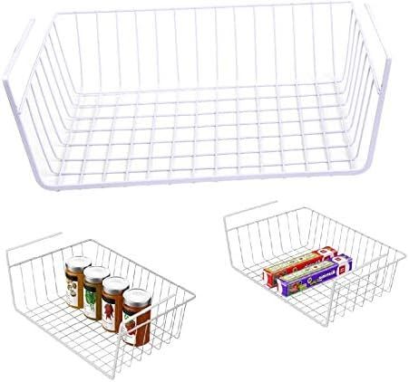 Under Shelf Basket,2 Pack White Wire Rack, Slides Under Shelves for Storage, Easy to Install | Amazon (CA)