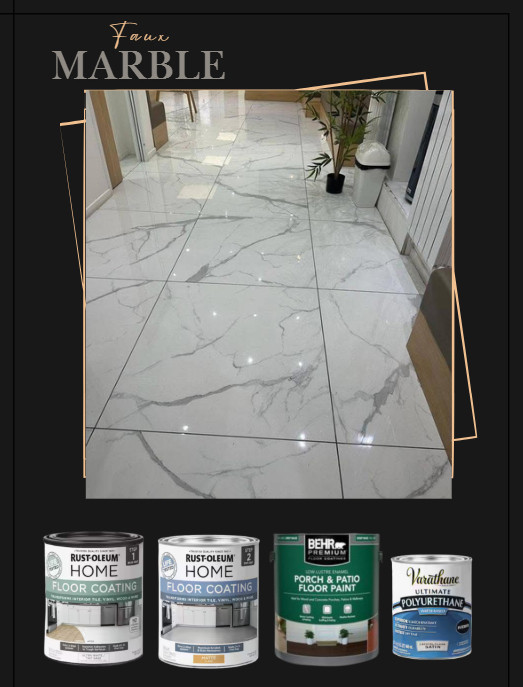 DIY Faux Marble floor for kitchen, bathroom. easy paint collection  

 #LTKHome