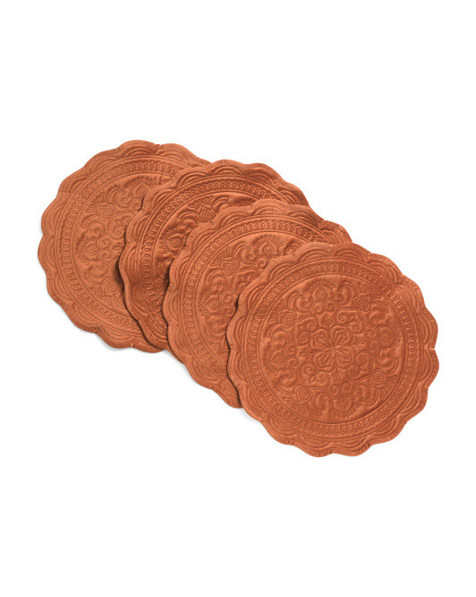 4pk Una Medallion Quilted Placemats | TJ Maxx