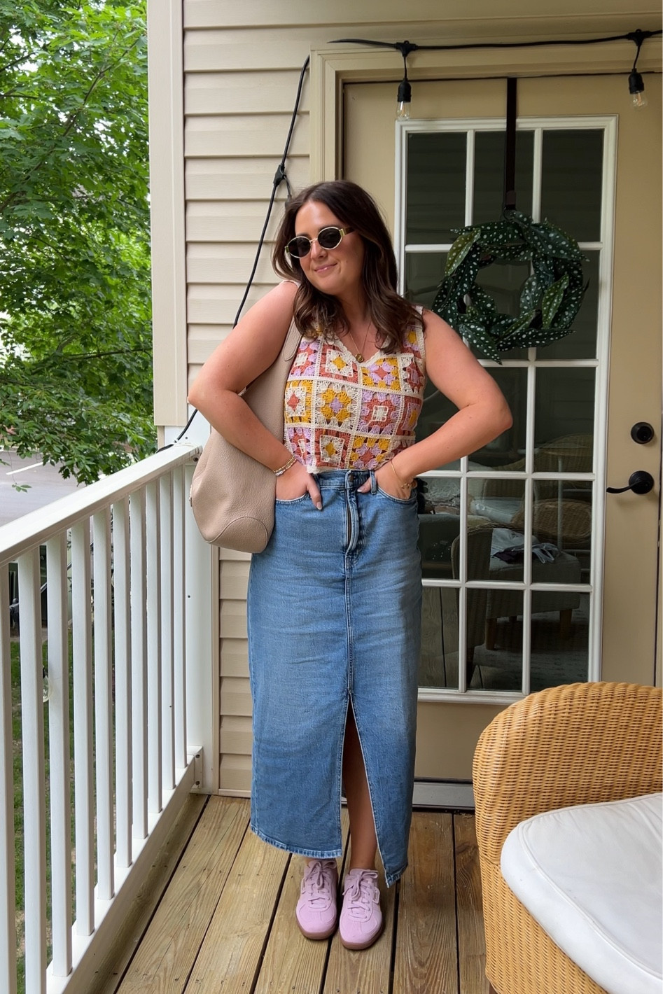 Loving the colorful sneakers and I’m now joining the denim maxi lovers! (Top is older from Marshalls) 

#LTKSeasonal #LTKShoeCrush