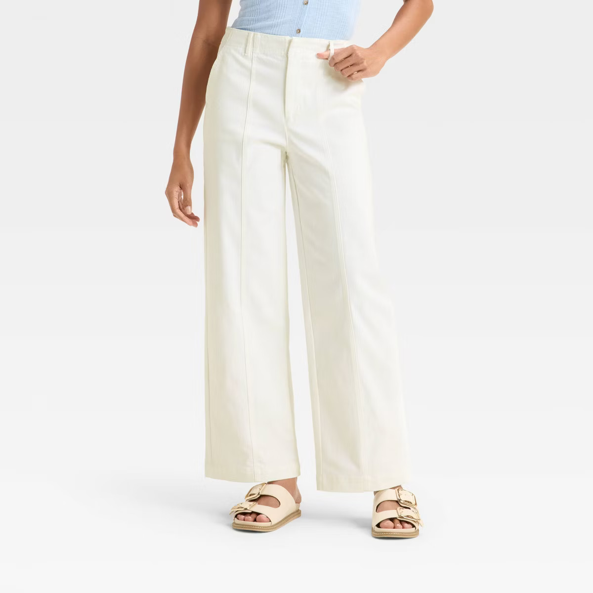 Women's High-Rise Wide Leg Pants - Universal Thread™ Light Pink 26 | Target