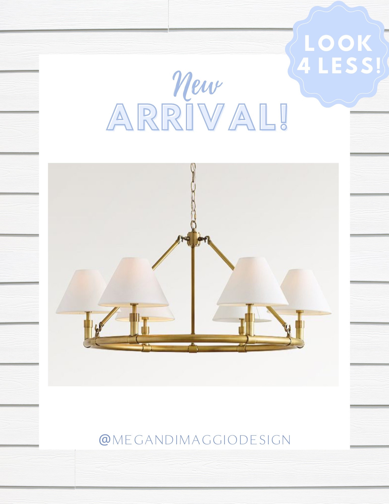 New Chapman & Meyers brass ring look 4 less chandelier option!! This option is $1,000 less than the designer version and so pretty!! 🤩 

#LTKHome #LTKSaleAlert