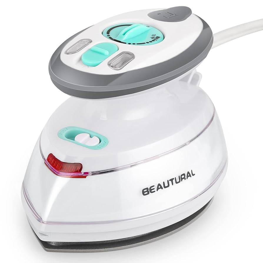 BEAUTURAL Mini Travel Steam Iron for Clothes with Dual Voltage, Non-Stick Soleplate, Anti-Slip Ha... | Amazon (US)