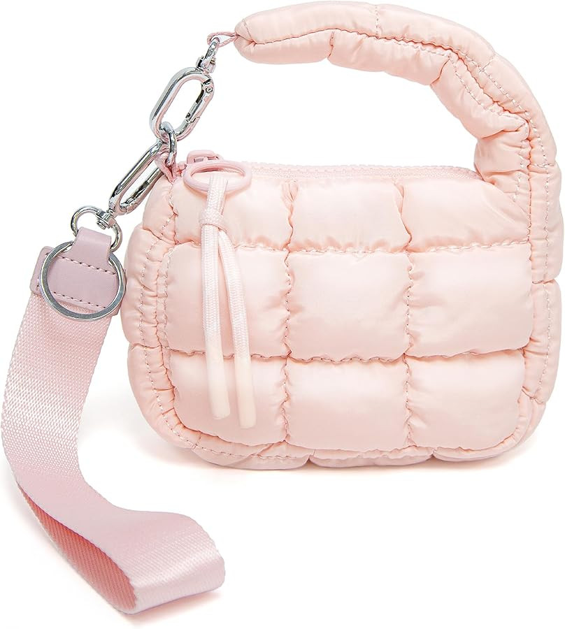 Mini Quilted Puffer Handbags Wristlet Bag Evening Bags for Women | Amazon (US)