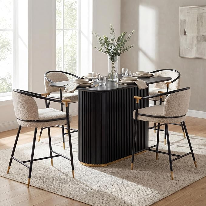 Christopher Knight Home Elle 5 Piece Bar Table And Chairs Set For 4, Modern Counter Height Table ... | Amazon (US)