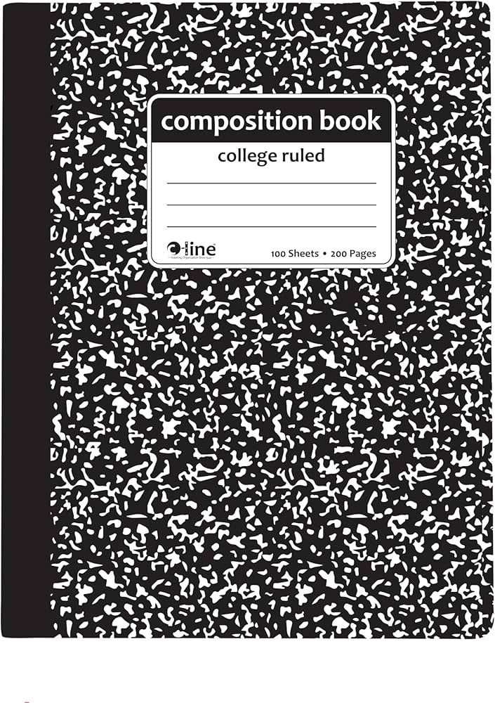 C-Line Composition Notebook, College Ruled, 1 Notebook, Black Marble (22022) | Amazon (US)