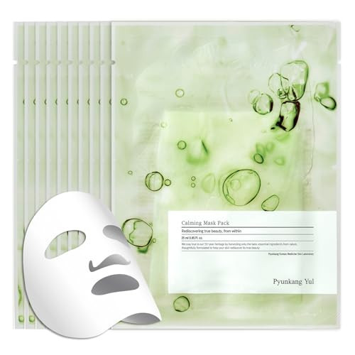 Pyunkang Yul PKY Ceramide Calming Mask Pack 10 PCS - Korean Face Mask Skin Care Products, Beauty Face Mask Containing Panthenol, Hyaluronic Acid, Tea Tree, Shea Butter, Squalene and Cica | Amazon (US)