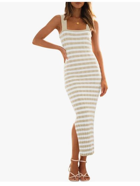 Striped knit maxi midi dress on amazon 

#LTKFindsUnder50 #LTKWedding #LTKU