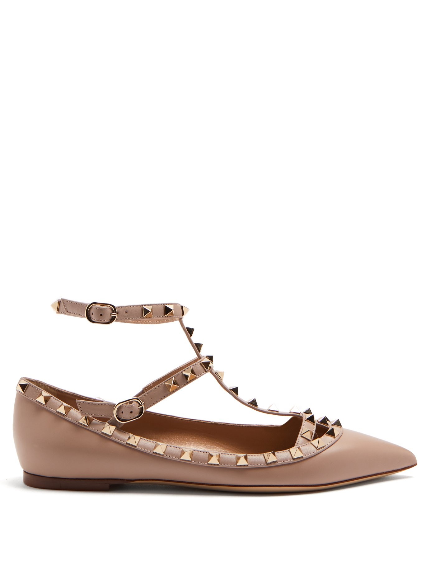 Rockstud leather flats | Matches (US)