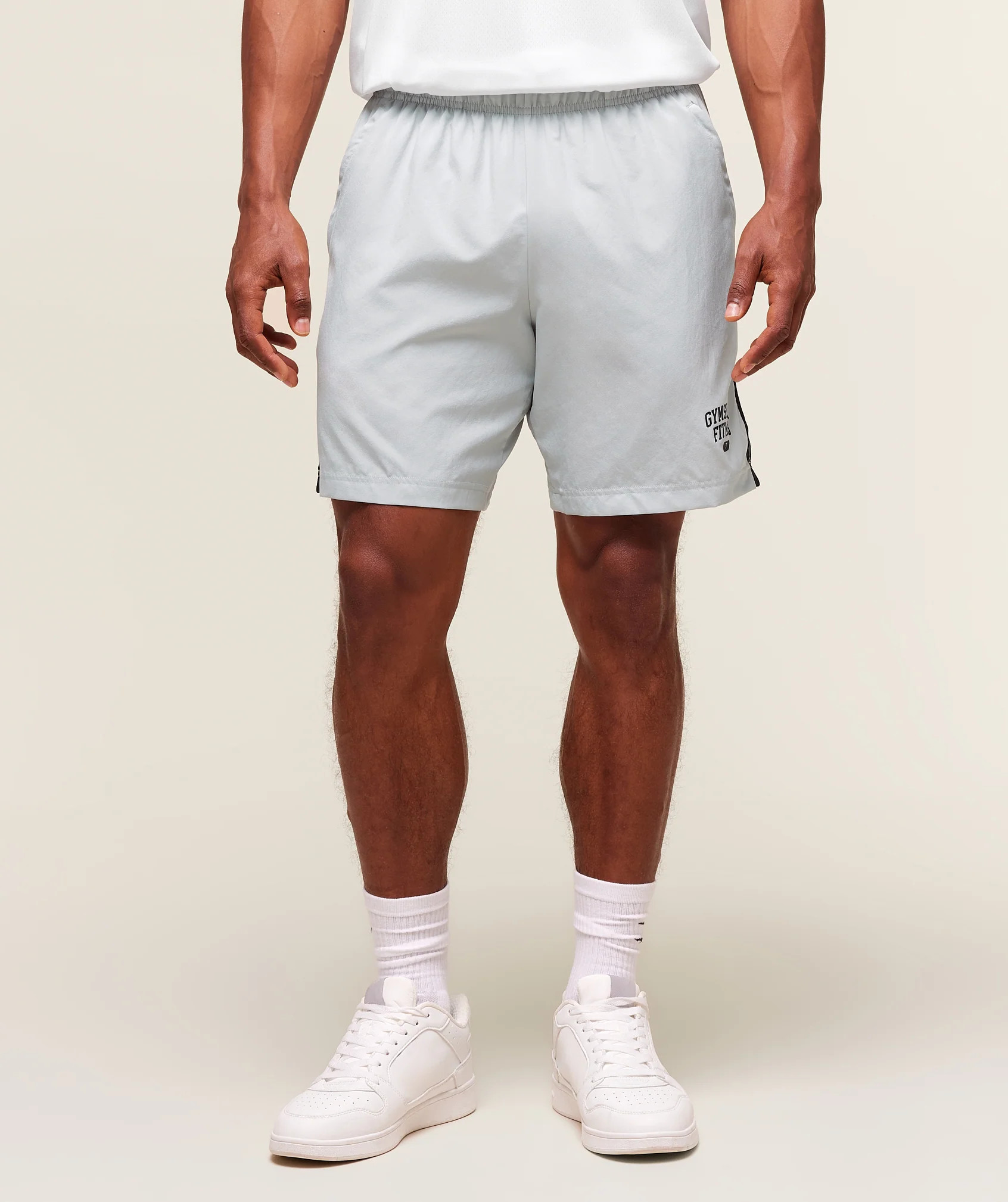 Gymshark Varsity 7" Shorts - Light Grey | Gymshark EU