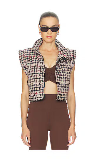 Canyon Puffer Vest in Midnight Houndstooth | Revolve Clothing (Global)