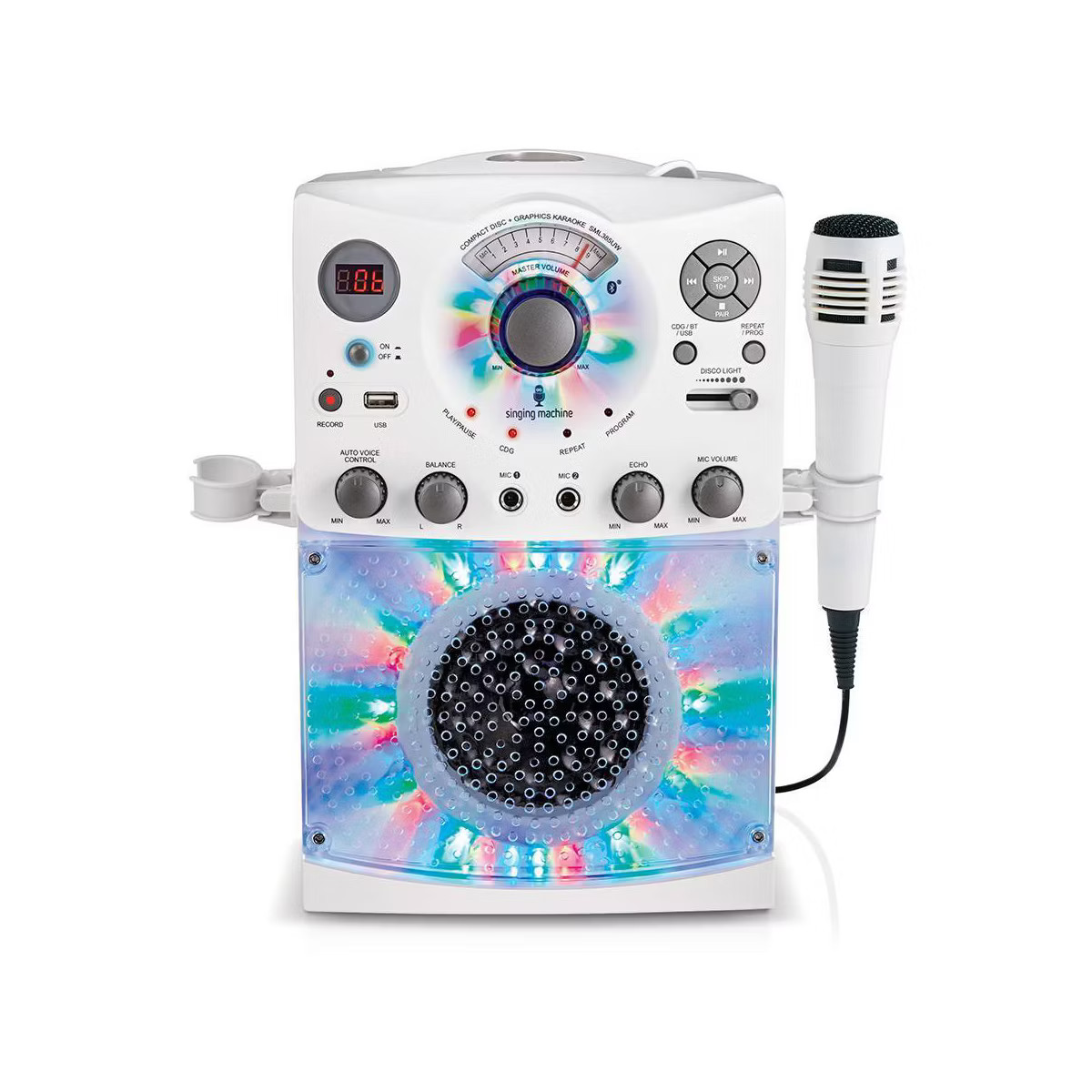 Singing Machine Bluetooth Karaoke System with LED Disco Lights CD+G USB and Microphone Karaoke Ma... | Target
