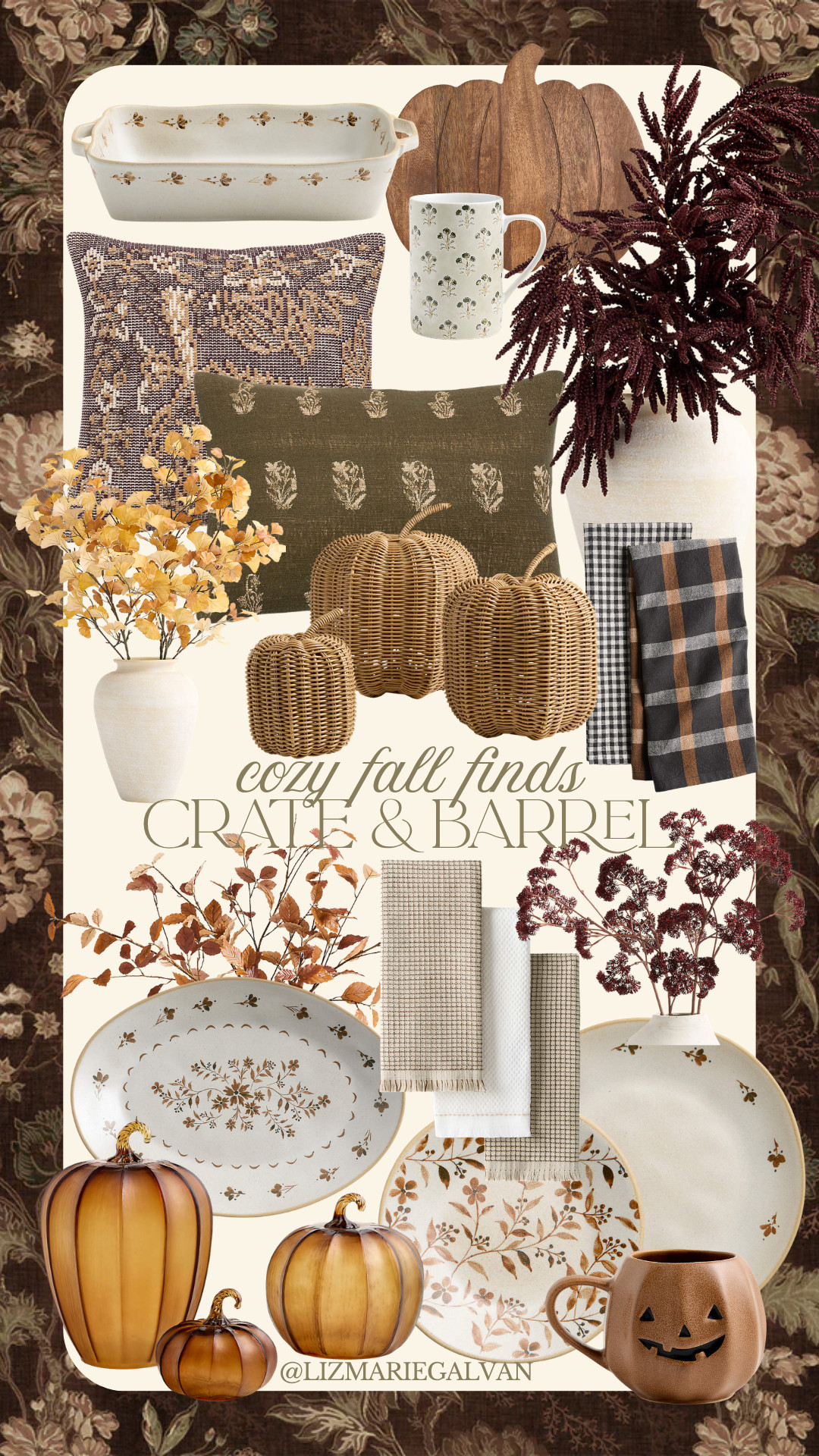 My round up of the coziest fall finds from Crate & Barrel's fall collection!  

 #LTKHome