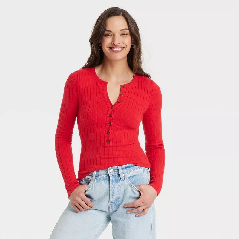 Women's Henley Pullover Sweater - Universal Thread™ | Target