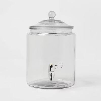 8qt Glass Beverage Dispenser - Threshold™: Traditional Glass Drink Server, Dishwasher-Safe, Hot... | Target