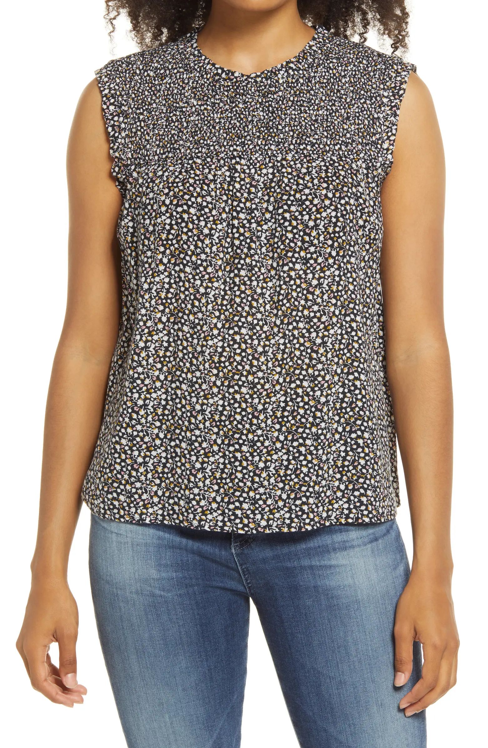 Printed Sleeveless Top | Nordstrom