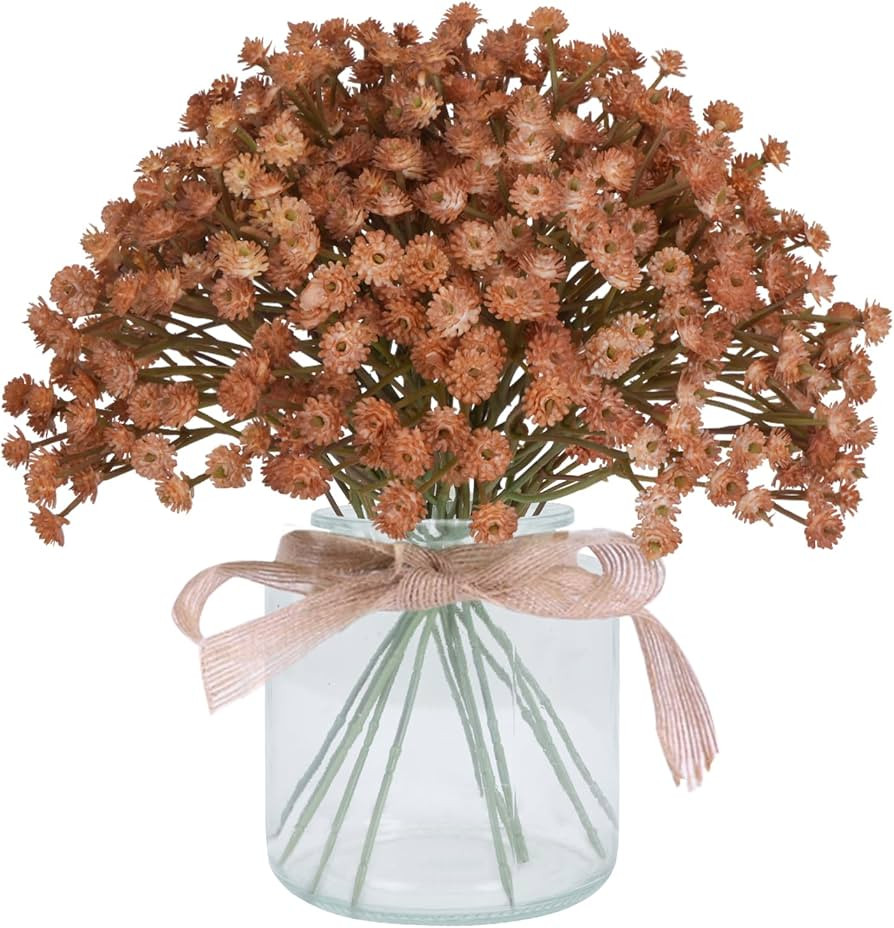 AILANDA 12Pcs Fall Flowers Baby Breath Artificial Flowers Bulk Real Touch Gypsophila Fake Flowers... | Amazon (US)