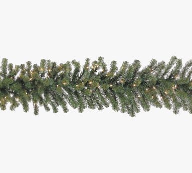 Faux Pre-Lit Deluxe Windsor Pine Garland - Set of 2 | Pottery Barn (US)