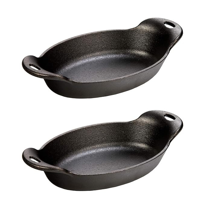 Lodge Cast Iron 16 Ounce Oval Mini Server, Set of 2 | Amazon (US)