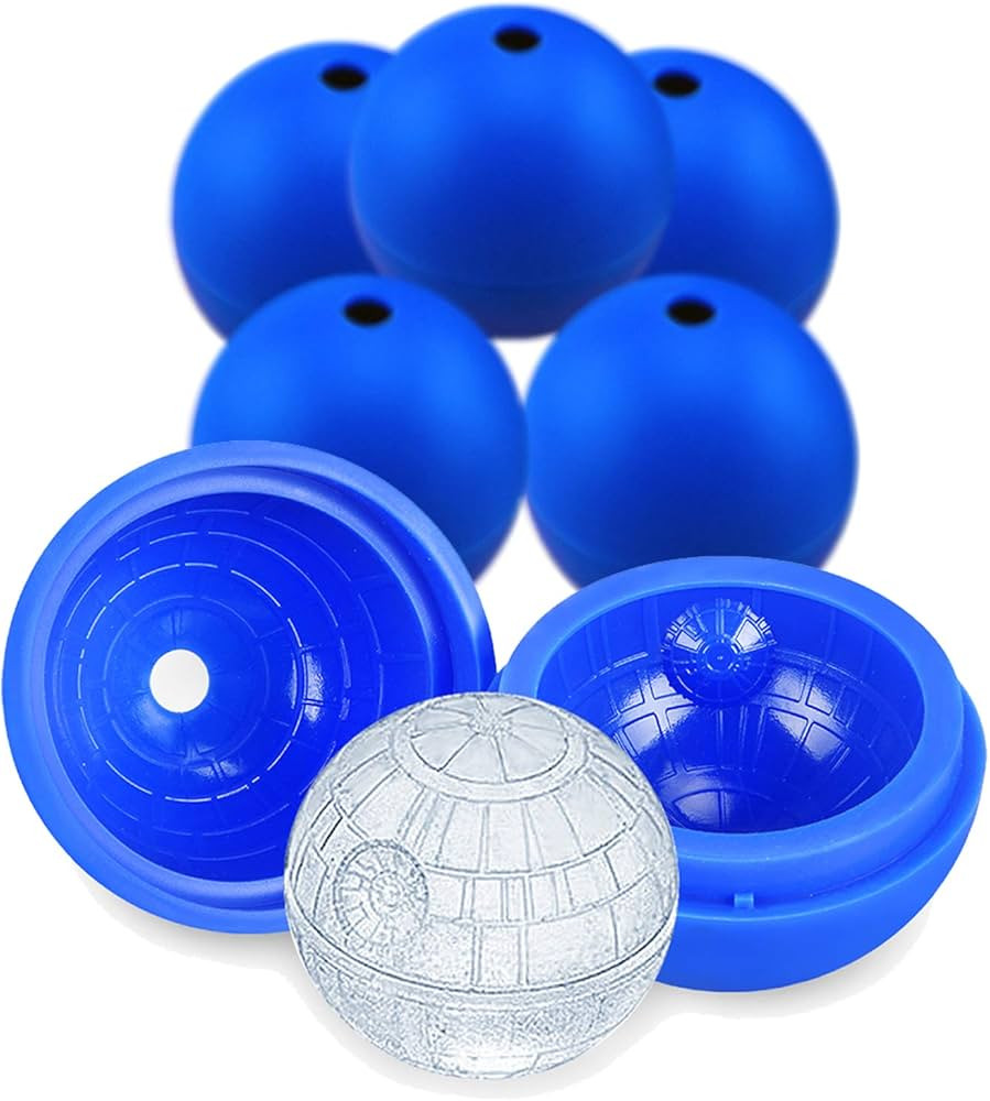 Death Star Ice Cube Mold 6 Pack Silicone Star Wars Ice Molds Sphere Big Ice Ball Maker for Whiske... | Amazon (US)