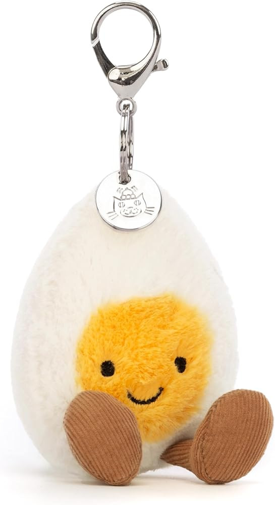 Jellycat Amuseables Happy Boiled Egg Bag Charm, 4 inches - Food and Drink Plush Keychain - Great ... | Amazon (US)