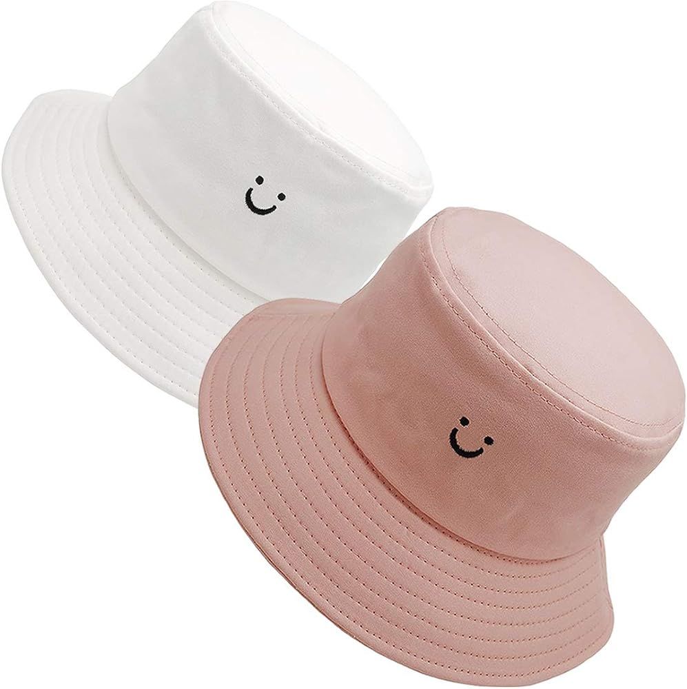 MaxNova Bucket Hats Summer Travel Beach Sun Hat Outdoor Cap Unisex 2pack | Amazon (US)