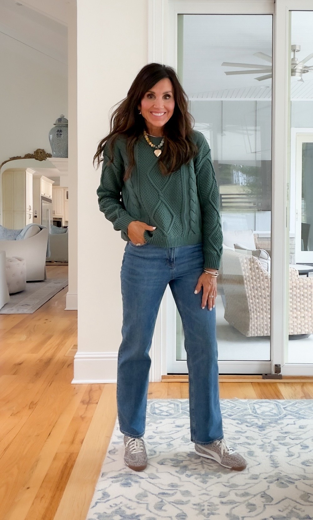 What I’m Wearing

Sweater - XS (Big Sur Green)
Denim -27 (5 Yrs Kiss N Tell color)

#LTKSeasonal #LTKOver40