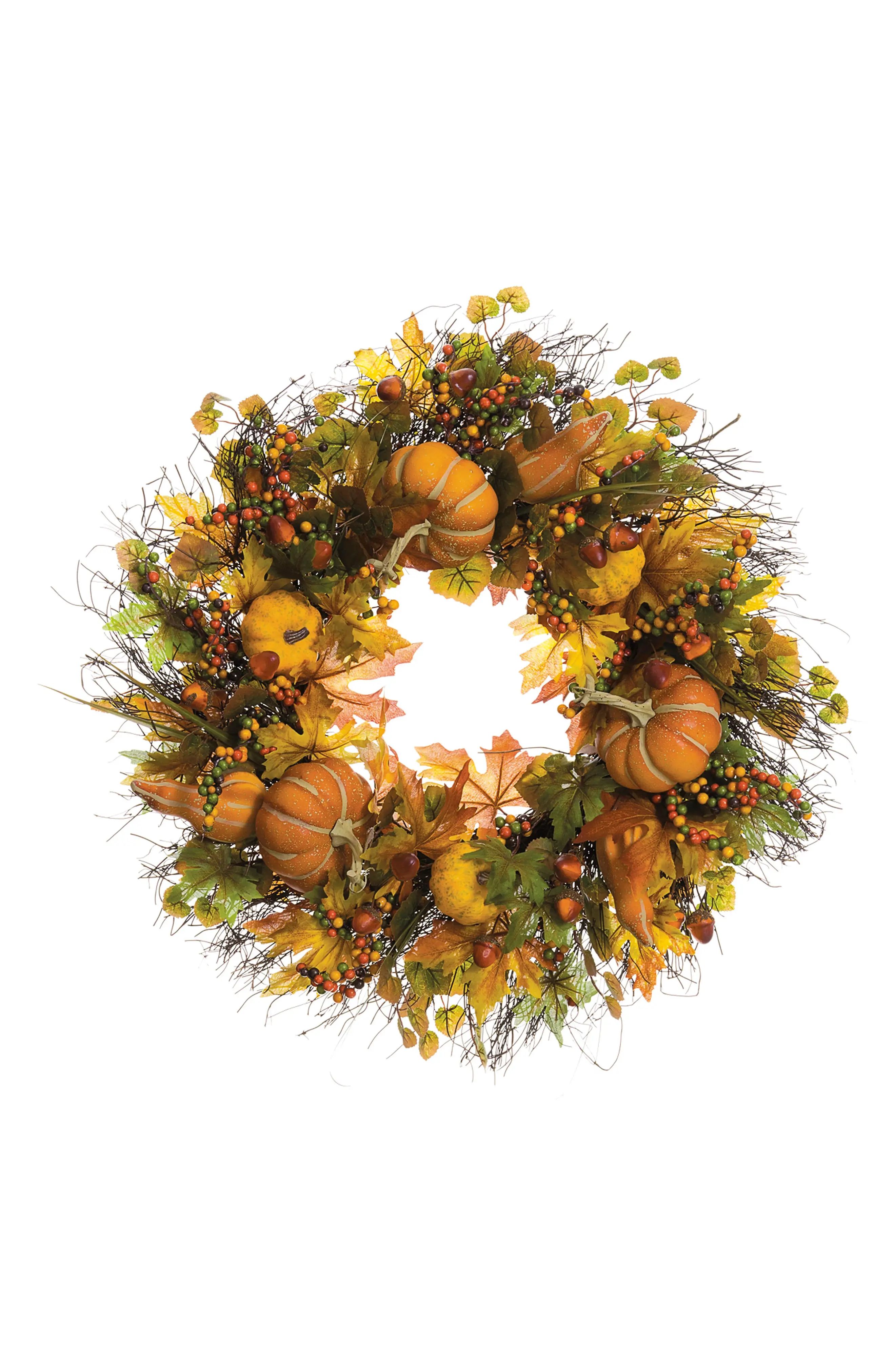 ALLSTATE Pumpkin, Gourd & Berry Wreath | Nordstrom