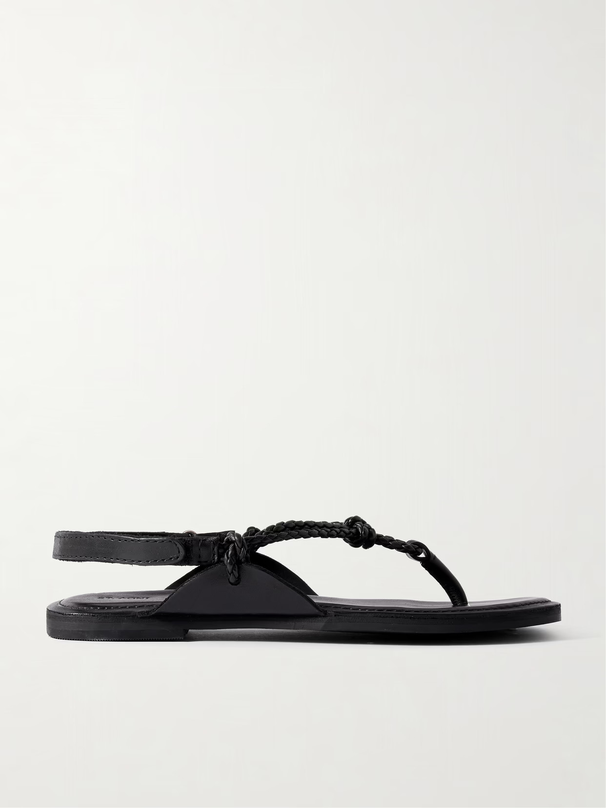 ST. AGNI - Woven Leather Sandals - Black | NET-A-PORTER (US)