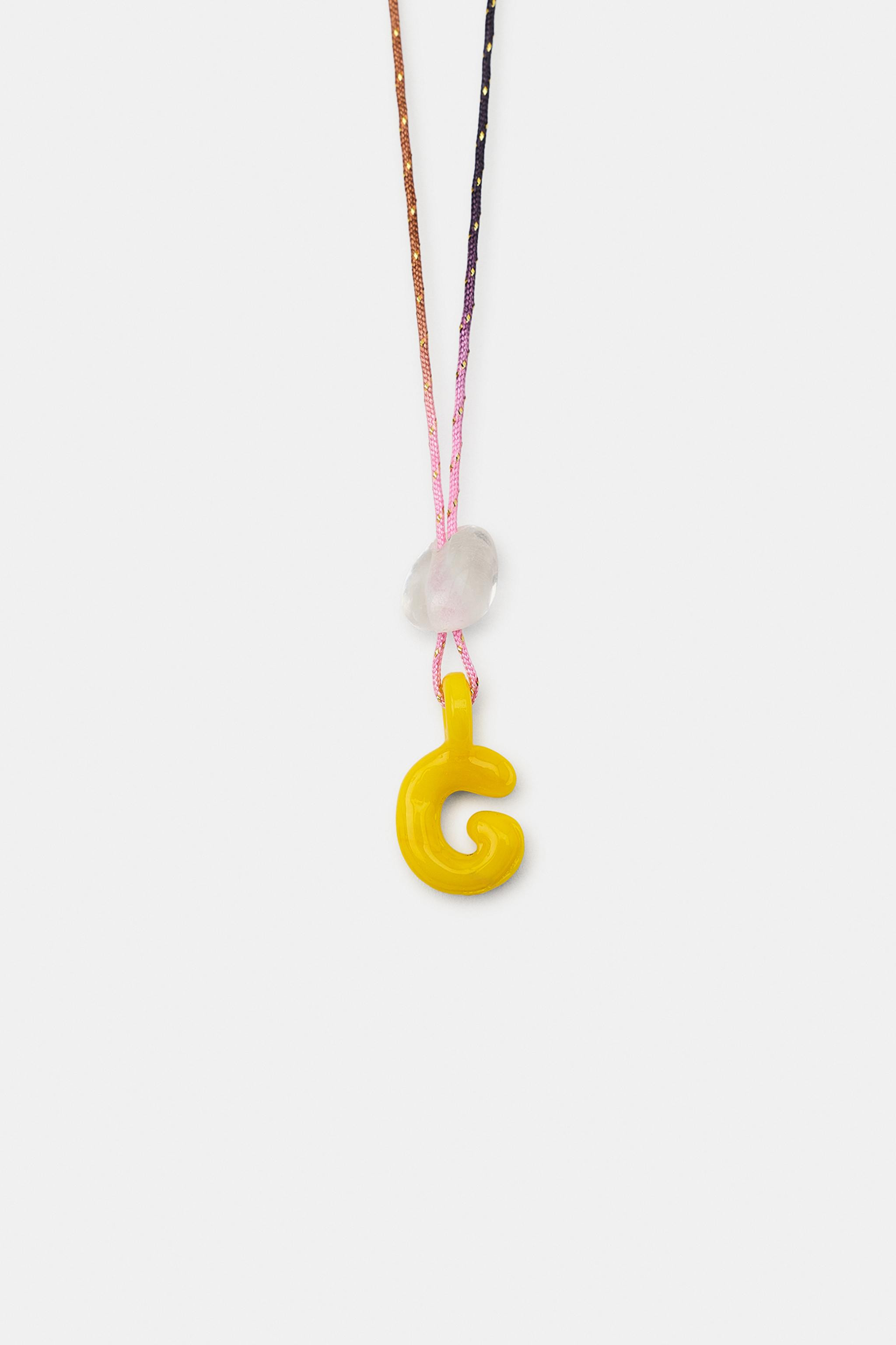 ALPHABET LETTER CORD NECKLACE | Zara US