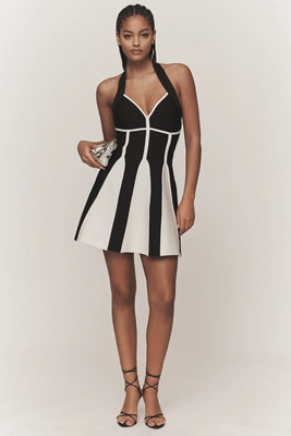 Siempre x Anthropologie Colorblock Halter Dress | Anthropologie (US)