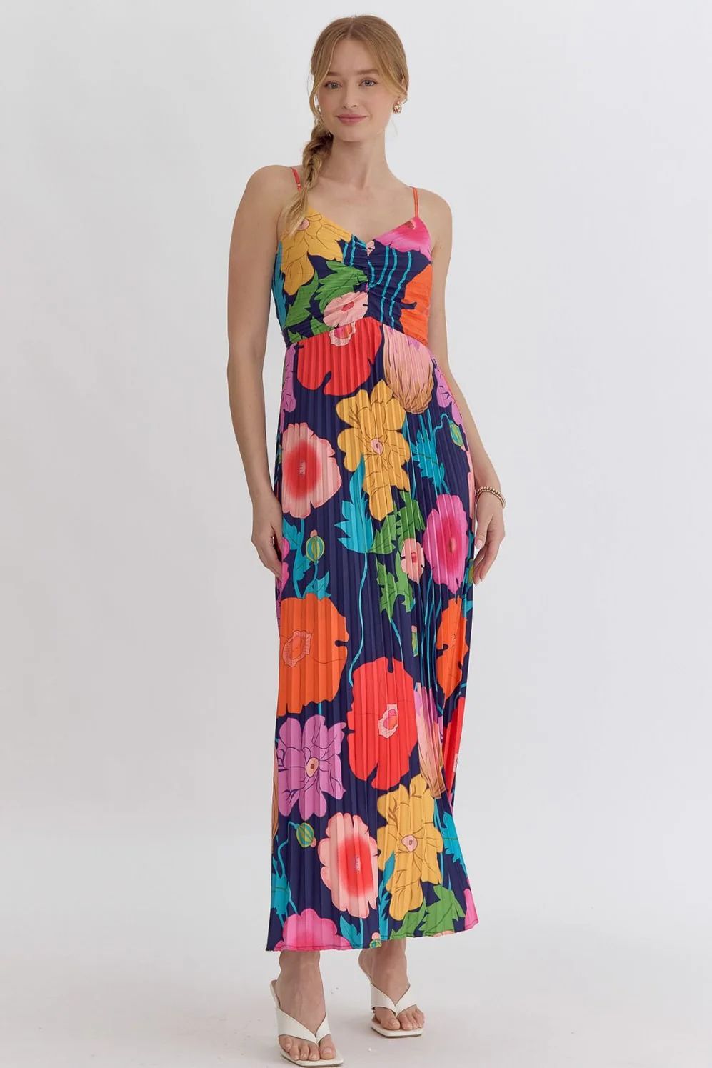 Mallie Floral Pleated Dress | Dress & Dwell