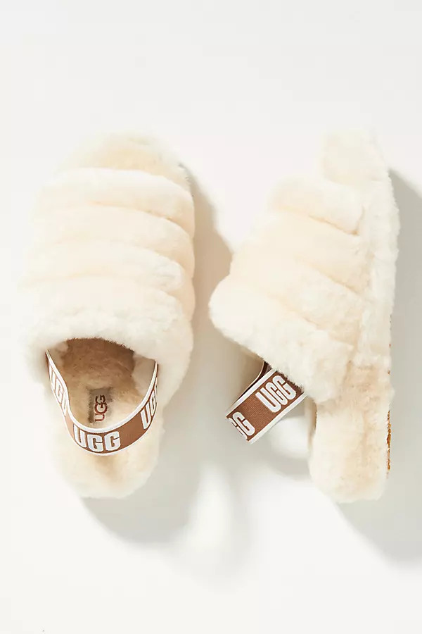 UGG Fluff Yeah Slippers By UGG in Beige Size 10 | Anthropologie (US)
